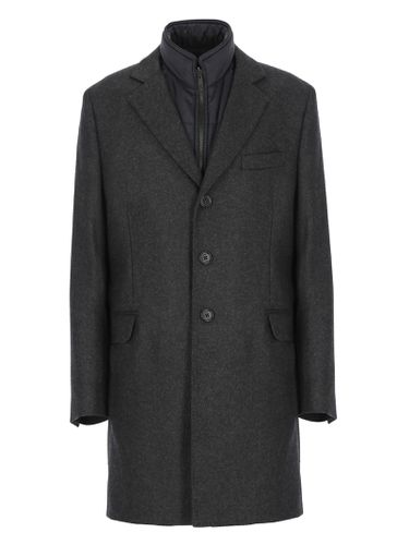 Fay High-neck Layered Buttoned Coat - Fay - Modalova