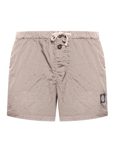 Compass Patch Mid-rise Swim Shorts - Stone Island - Modalova