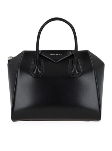 Small Antigona Handbag In Box Leather - Givenchy - Modalova