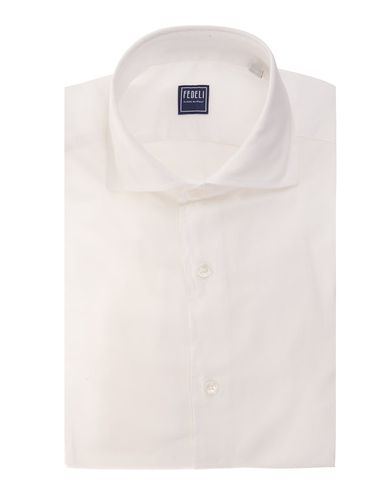 Fedeli Sean Shirt In White Panamino - Fedeli - Modalova