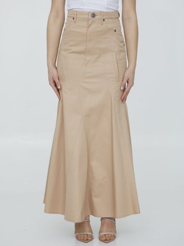Cotton Gabardine Long Skirt - Burberry - Modalova