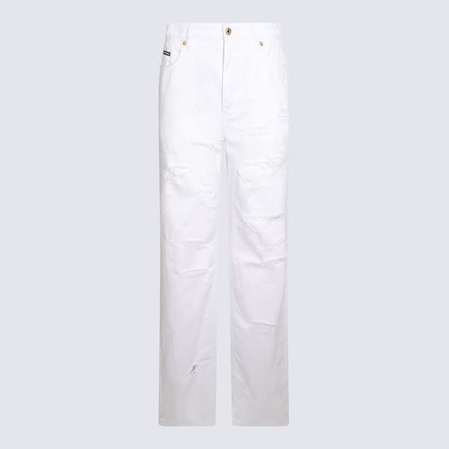 White Denim Boyfriend Jeans - Dolce & Gabbana - Modalova