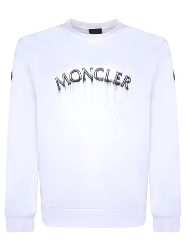Moncler Logo White Sweatshirt - Moncler - Modalova