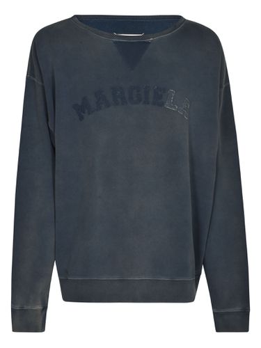 Vintage Effect Logo Embroidered Sweatshirt - Maison Margiela - Modalova