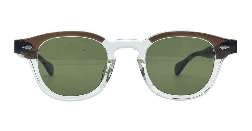 Ar 46x24 - Crystal Brow / Green Lens Sunglasses - Julius Tart Optical - Modalova