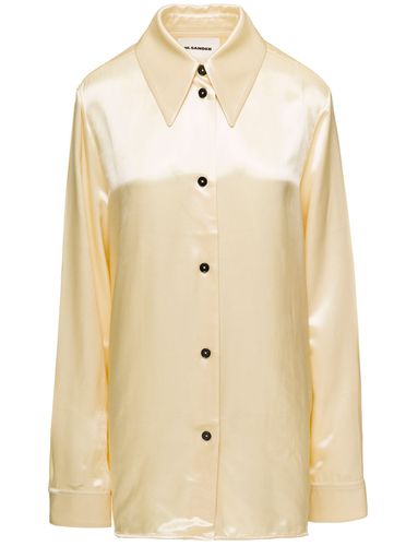 Ivory Loose Shirt With Pointed Collar In Silk Woman - Jil Sander - Modalova