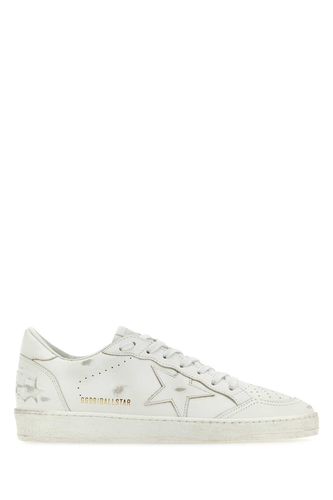 White Leather Ball Star Sneakers - Golden Goose - Modalova
