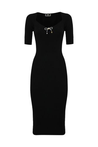 Ribbed Knit Dress - Elisabetta Franchi - Modalova