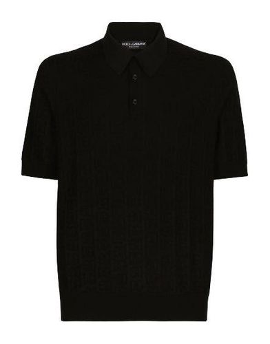 Logo Jacquard Short-sleeved Polo Shirt - Dolce & Gabbana - Modalova