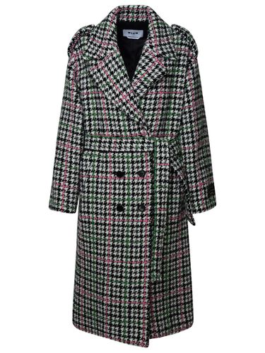 MSGM Multicolor Wool Blend Coat - MSGM - Modalova