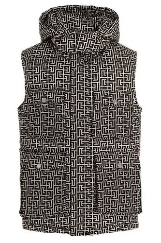 Monogram Pattern Padded Vest - Balmain - Modalova