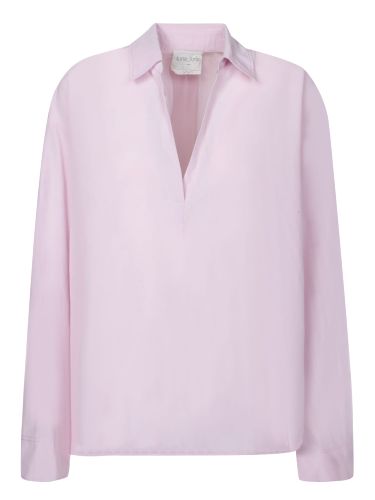 Forte_Forte Pink Taffeta Polo Shirt - Forte Forte - Modalova