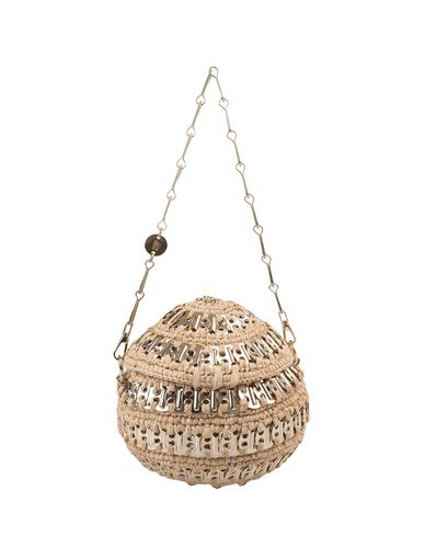 Ball Shoulder Bag In Raffia And Metal - Paco Rabanne - Modalova