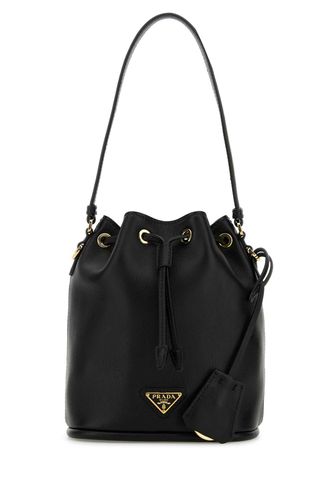 Prada Black Leather Bucket Bag - Prada - Modalova