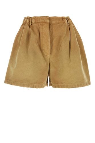 Prada Camel Canvas Shorts - Prada - Modalova