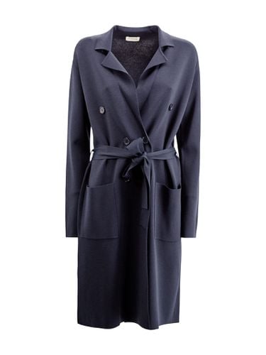 Knitted Double-breasted Midi Coat - Parosh - Modalova