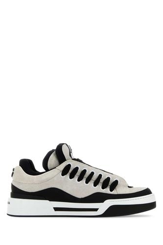 Two-tone Suede And Rubber New Roma Sneakers - Dolce & Gabbana - Modalova