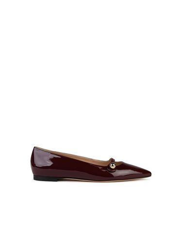 Cleo Burgundy Shiny Leather Ballet Flats - Casadei - Modalova