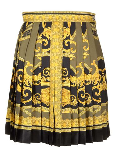 Versace Pleated Silk Skirt - Versace - Modalova