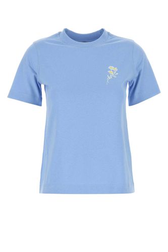 Cerulean Blue Cotton T-shirt - Burberry - Modalova