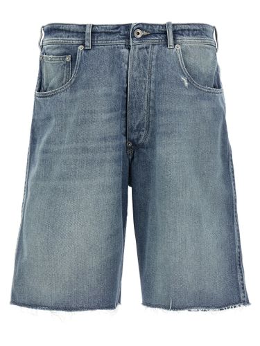 Denim Buckle Bermuda Shorts - Maison Margiela - Modalova