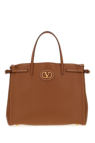 Brown Leather Handbag - Valentino Garavani - Modalova