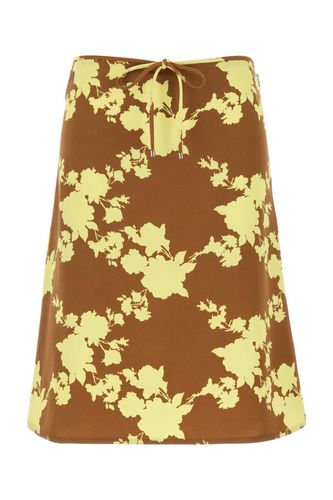 Versace Printed Satin Skirt - Versace - Modalova