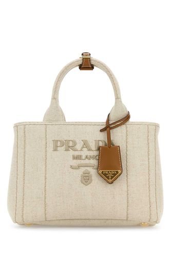 Prada Sand Canvas Shopping Bag - Prada - Modalova