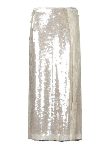 Genny Beige Sequined Skirt - Genny - Modalova