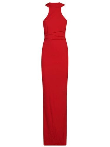 Necklace Detailed Sleeveless Maxi Dress - Elisabetta Franchi - Modalova