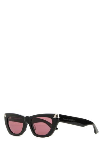 Black Acetate Punk Rivet Sunglasses - Alexander McQueen - Modalova