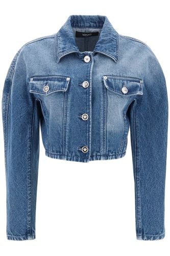 Versace Cropped Denim Jacket - Versace - Modalova