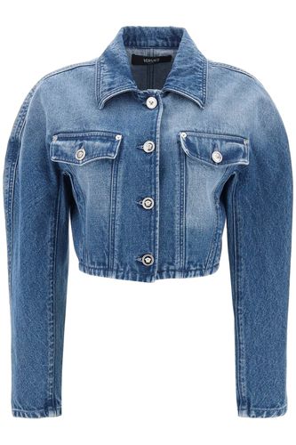 Versace Cropped Denim Jacket - Versace - Modalova