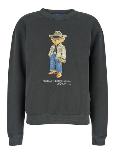 Sweatshirt With Maxi Polo Bear Print On The Front In Cotton Blend Woman - Polo Ralph Lauren - Modalova