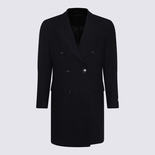 Canali Black Wool Coat - Canali - Modalova