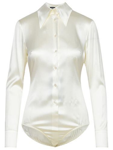 Ivory Silk Blend Shirt - Dolce & Gabbana - Modalova