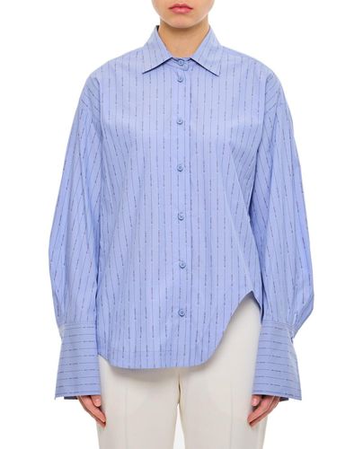 Eliza Jacquard Logo Cotton Shirt - The Attico - Modalova