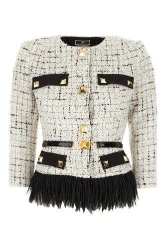 Embroidered Acrylic Blend Blazer - Elisabetta Franchi - Modalova