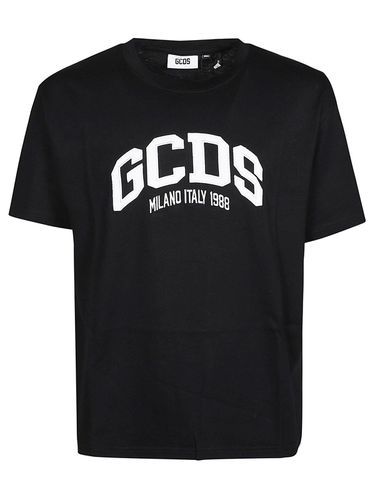 GCDS Logo Contrast Crewneck T-shirt - GCDS - Modalova