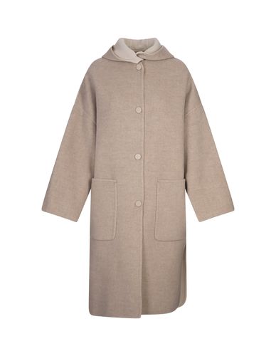 Muretto Cocoon Coat In Sesame - Agnona - Modalova