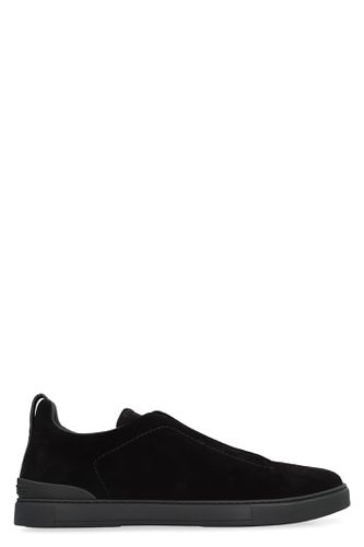 Triple Stitch Slip-on Sneakers In Suede - Zegna - Modalova