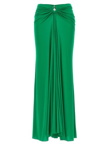 Draped Skirt In Emerald Jersey - Paco Rabanne - Modalova