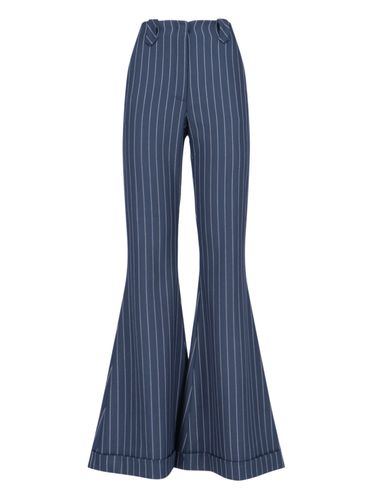 Pinstriped Bootcut Pants - The Andamane - Modalova