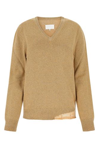 Melange Mustard Wool Blend Oversize Sweater - Maison Margiela - Modalova