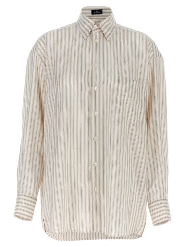 Etro Logo Embroidery Striped Shirt - Etro - Modalova