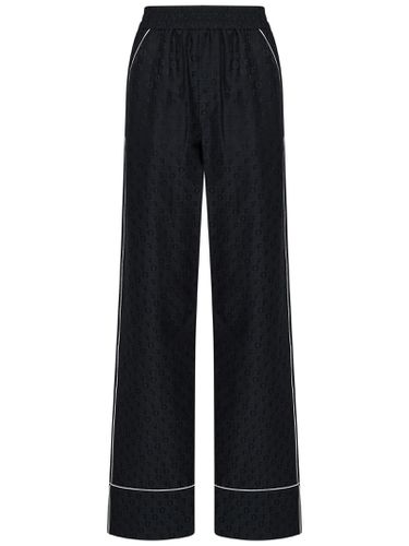 Off-White Silk Blend Trousers - Off-White - Modalova