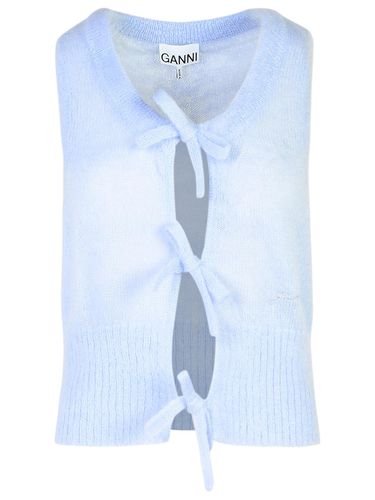 Ganni Light Blue Mohair Blend Vest - Ganni - Modalova