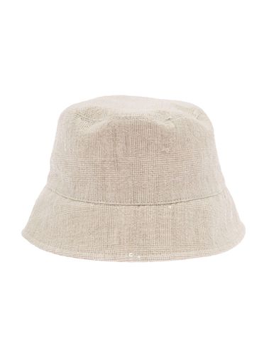 Bucket Hat With All-over Paillettes Embellishment In Linen Woman - Brunello Cucinelli - Modalova