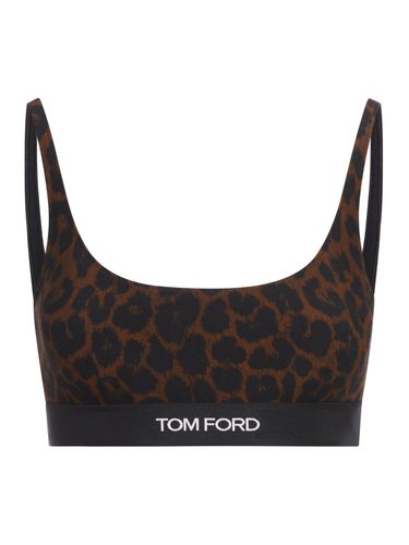 Reflected Leopard Printed Modal Signature Bralette - Tom Ford - Modalova