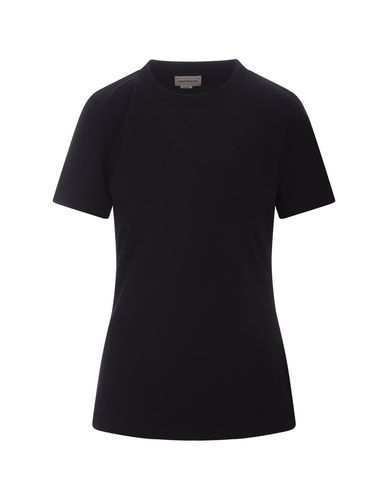 Slim Fit T-shirt With Seal Logo Tonal - Alexander McQueen - Modalova